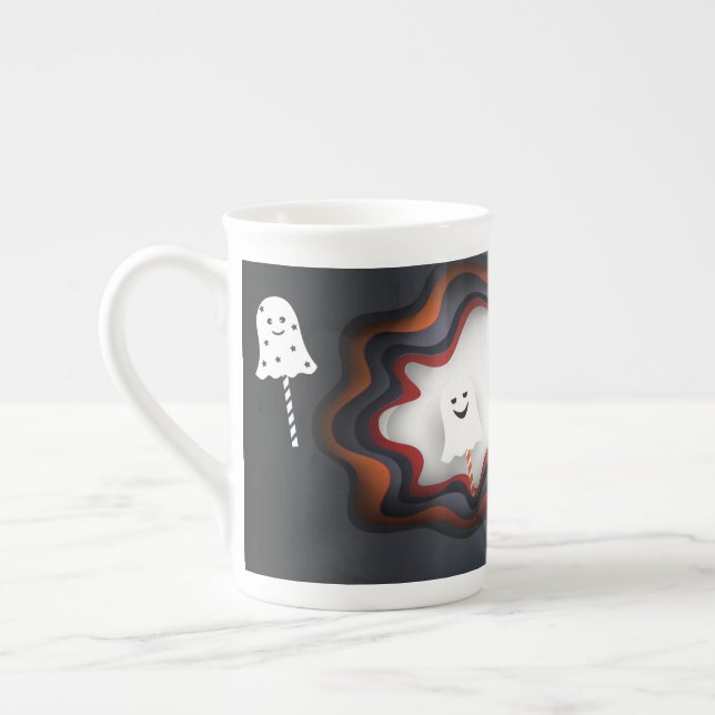 Taza De Porcelana Diseño de moda de Halloween (Izquierda)