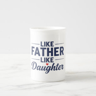 Taza De Porcelana Diseño de Texto Como Padre Como Hija