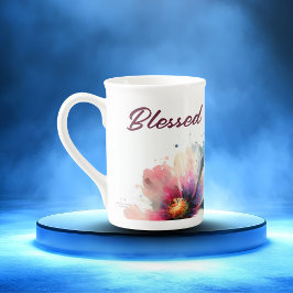 Taza De Porcelana Diseño de tipografía con Berry Berry Floral
