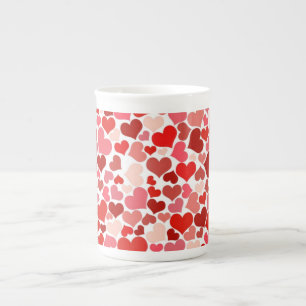 Taza De Porcelana Diseño del corazón de amor
