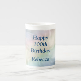 Taza De Porcelana Diseño del cumpleaños 100 de bonito Pastel