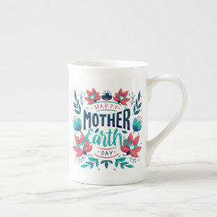 Taza De Porcelana Diseño del Día de la Madre Tierra - 23184
