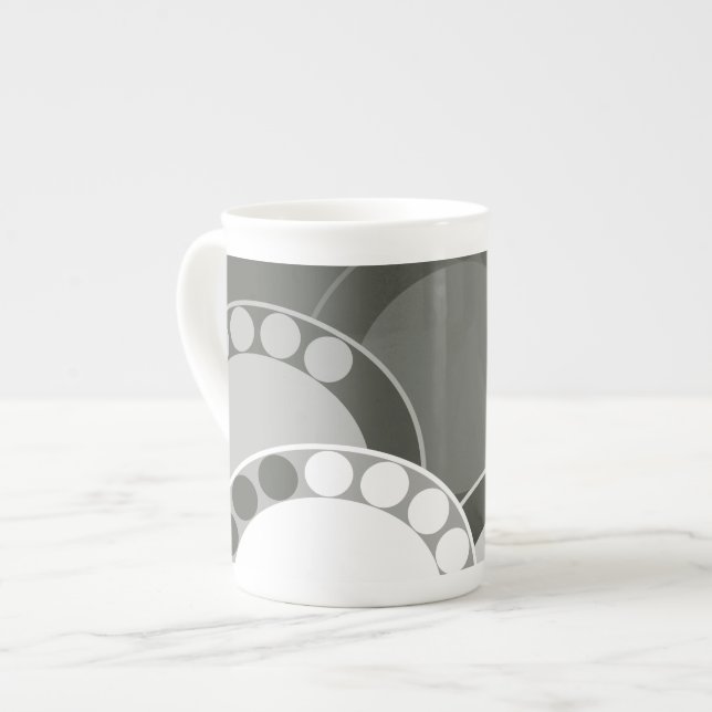 Taza De Porcelana Diseño estilizado de frondosas de fern - Mug (Izquierda)