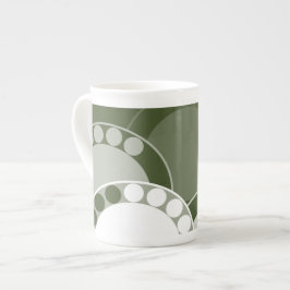Taza De Porcelana Diseño estilizado de frondosas de fern - Mug