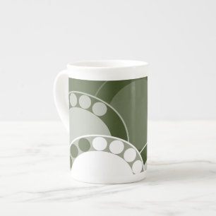 Taza De Porcelana Diseño estilizado de frondosas de fern - Mug