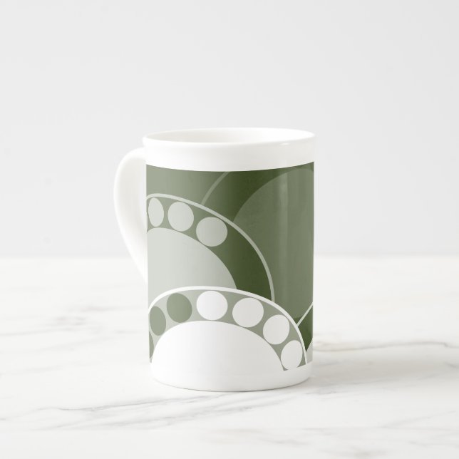 Taza De Porcelana Diseño estilizado de frondosas de fern - Mug (Izquierda)