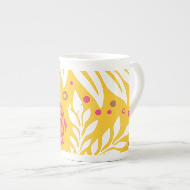 Taza De Porcelana Diseño floral 24 (Derecha)