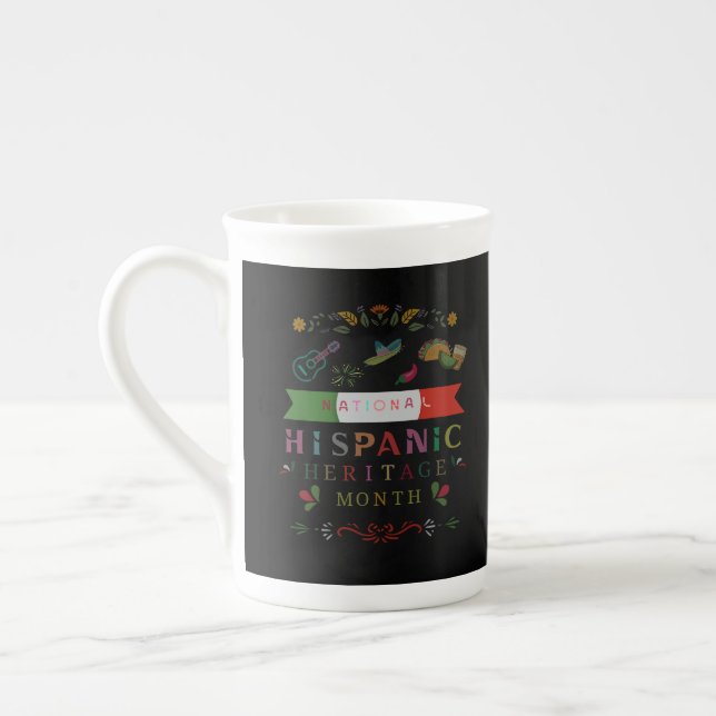 TAZA DE PORCELANA DISEÑO NACIONAL DE PATRIMONIO HISPANO MENSUAL (Izquierda)