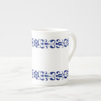 Diseño ornamental romano azul del siglo XVI