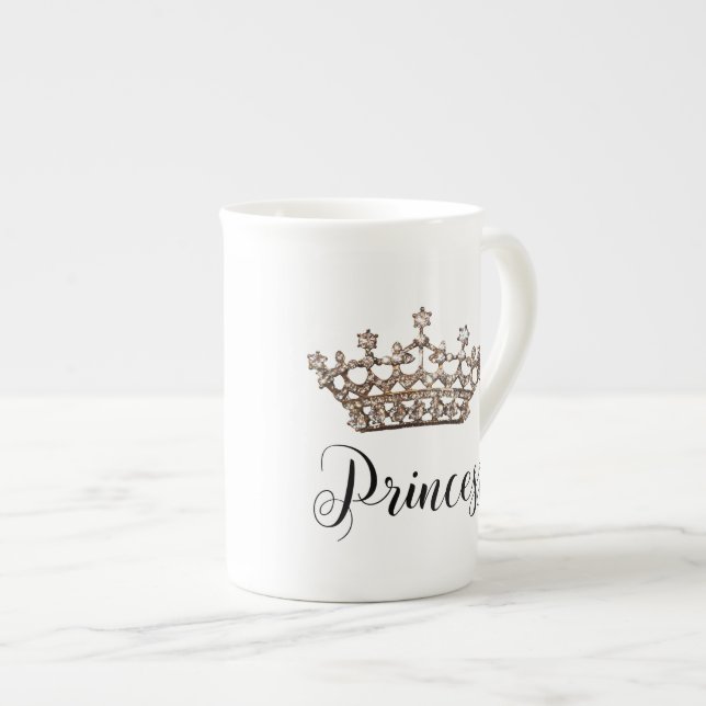 Taza De Porcelana Diseño "Princesa" Tiara (Derecha)