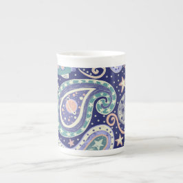 Taza De Porcelana Diseño Retro de Galaxia Espacial