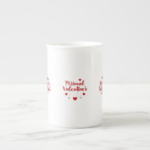 Taza De Porcelana Diseño tipográfico minimalista de amor para el día