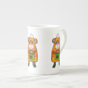 TAZA DE PORCELANA DISFRAZ DE RATÓN DE MAÍZ DE DULCES DE HALLOWEEN