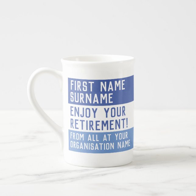Taza De Porcelana Disfrute de su jubilación: (Izquierda)