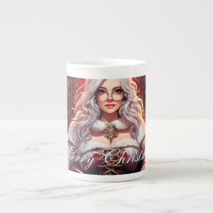 Taza De Porcelana Diva del Trono: La hermana más caliente de Santa