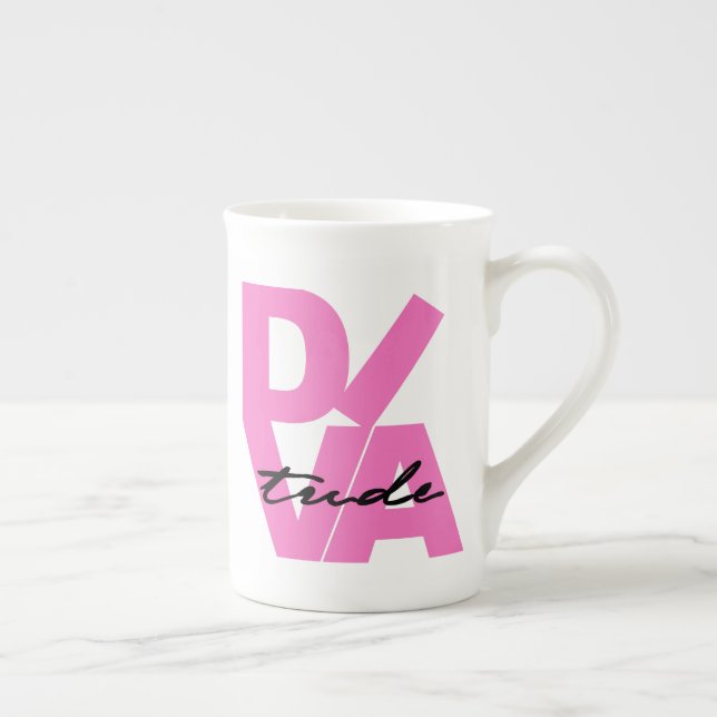 Taza De Porcelana "DIVAtude" Bone China Mug (Derecha)