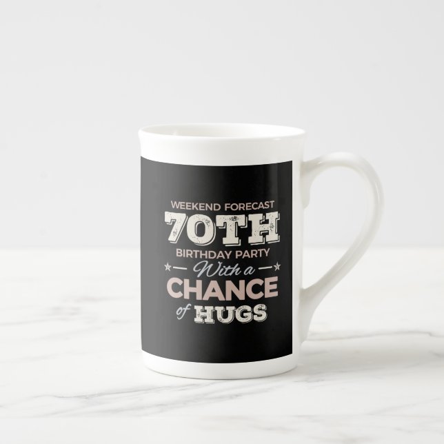 Taza De Porcelana Divertidos 70 cumpleaños (Derecha)