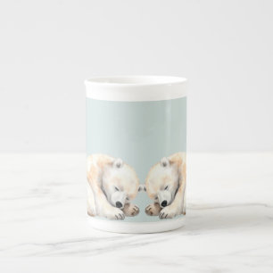 Taza De Porcelana Doble huggles Baby Shower gemelo