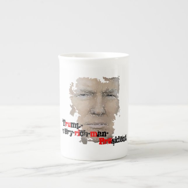 Taza De Porcelana Donald Trump. Presidente Make América grande otra (Frente)