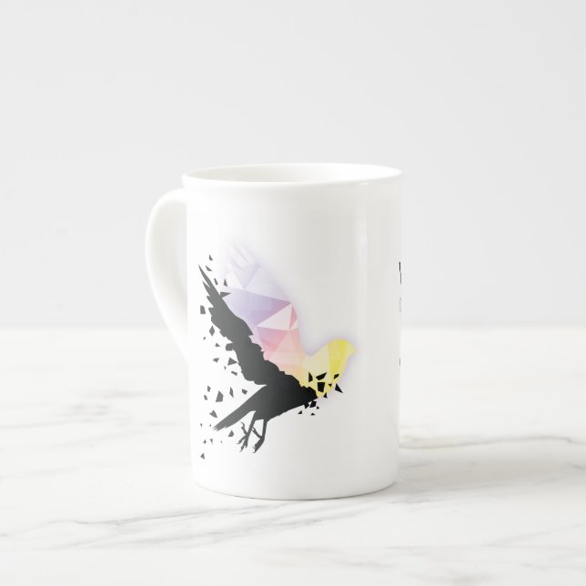 Taza De Porcelana "Donde la oscuridad termina, comienza la esperanza (Izquierda)