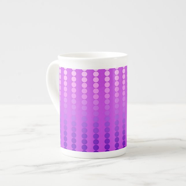 Taza De Porcelana Dosis de satén - violeta y orquídea (Izquierda)
