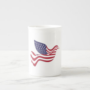 TAZA DE PORCELANA DOVE DE PAZ ESTADOUNIDENSE