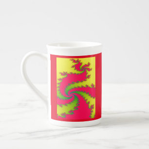 Taza De Porcelana Dragon Fractal Mug chino de Año Nuevo