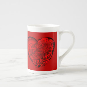 Taza De Porcelana Dragon Heart