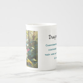 Taza De Porcelana Dragón - Hueso chino zodiaco