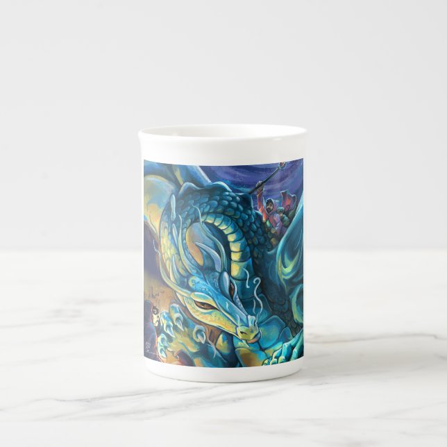 Taza De Porcelana Dragon Rider and Sorcerer (Frente)