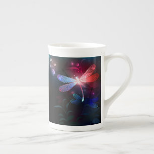 Taza De Porcelana Dragón rojo