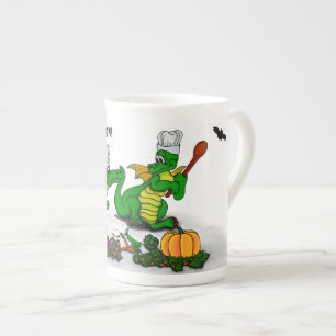 Taza De Porcelana Dragones - ¡Feliz Halloween! Hoy cocinaré