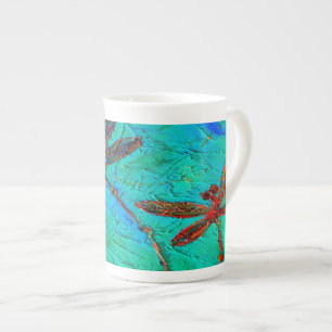 Taza De Porcelana Dragonfly Dance