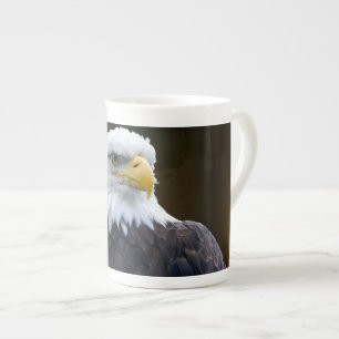 Taza De Porcelana Eagle calvo americano
