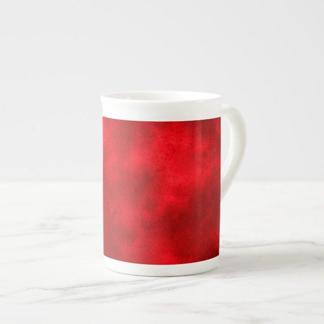 Taza De Porcelana Efecto de nube roja (Derecha)
