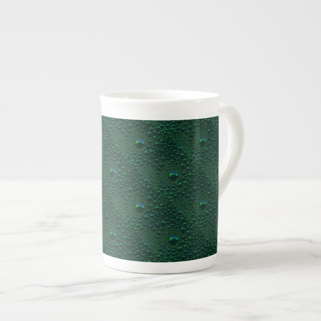 Taza De Porcelana El agua cae sobre el Metalizado verde (Derecha)