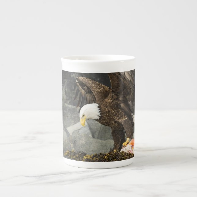 Taza De Porcelana El águila calva suprema (Frente)
