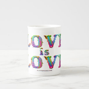 Taza De Porcelana El amor de SlipperyJoe es el amor pintar el orgull