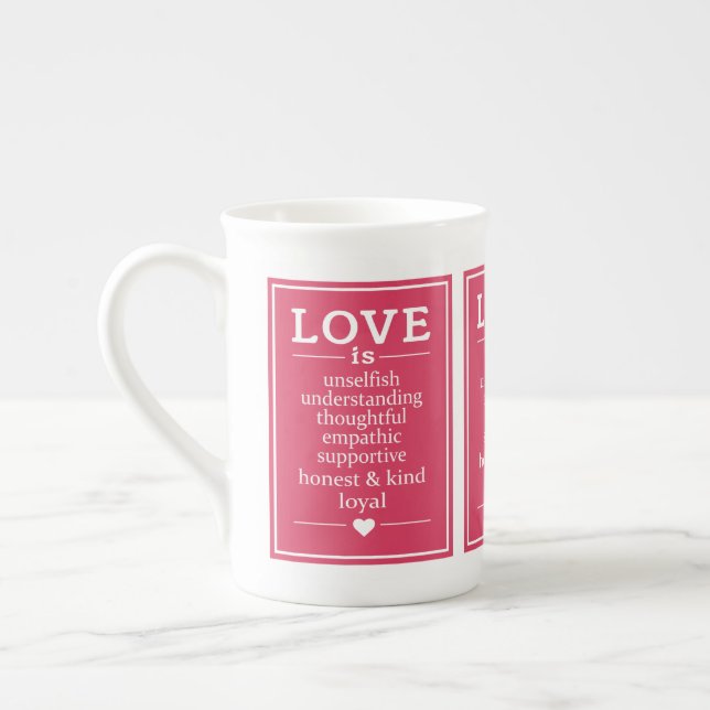 Taza De Porcelana El amor es...mug (Izquierda)