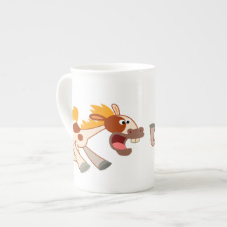 Taza De Porcelana El animado Personalizado Pinto Horse Bone China Mu