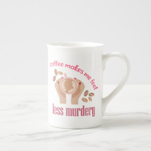Taza De Porcelana El café me hace sentir menos asesino, cita gracios