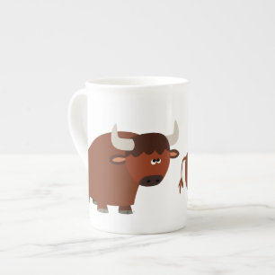 Taza De Porcelana El chiflado Personalizado Bull China Mug