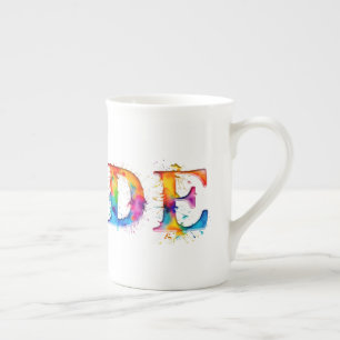 Taza De Porcelana El colorido y creativo texto temático del Orgullo