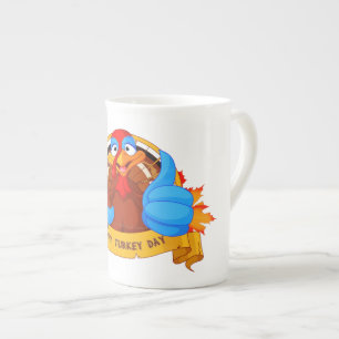Taza De Porcelana El divertido diseño de Acción de Gracias al estilo