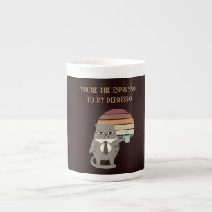 Taza De Porcelana El espresso, la especialidad del amante del gato