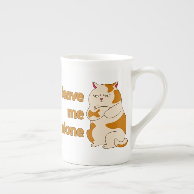 Taza De Porcelana El gato gordo de Moody me deja solo (Derecha)
