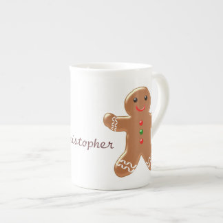 Taza De Porcelana El hombre de pan de jengibre apenas añade nombre