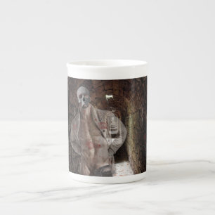 Taza De Porcelana El hombre fantasmal transparente de SlipperyJoe's 