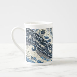 Taza De Porcelana El Home Studio Indigo Bloom