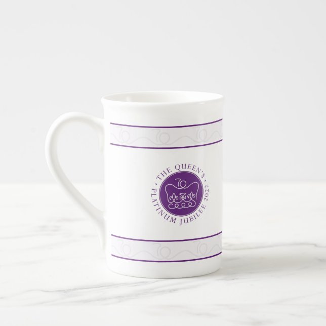 Taza De Porcelana El Jubileo Platinum de la Reina 2022 (Izquierda)